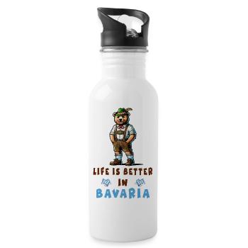 Bavarian Bear - 20 oz Water Bottle - white - Right