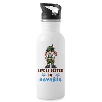Bavarian Rabbit - 20 oz Water Bottle - white - Right
