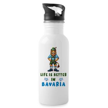 Bavarian Lion - 20 oz Water Bottle - white - Right