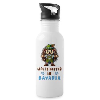 Bavarian Hedgehog - 20 oz Water Bottle - white - Right