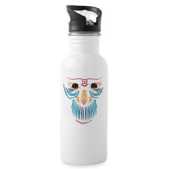 Smile Face - 20 oz Water Bottle - white - Right