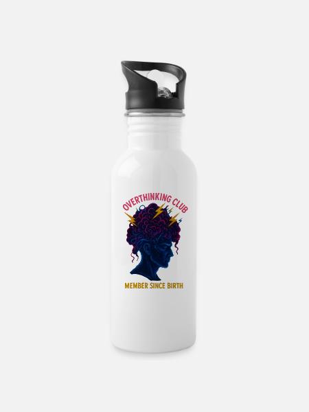Overthinking Club - 20 oz Water Bottle - white
