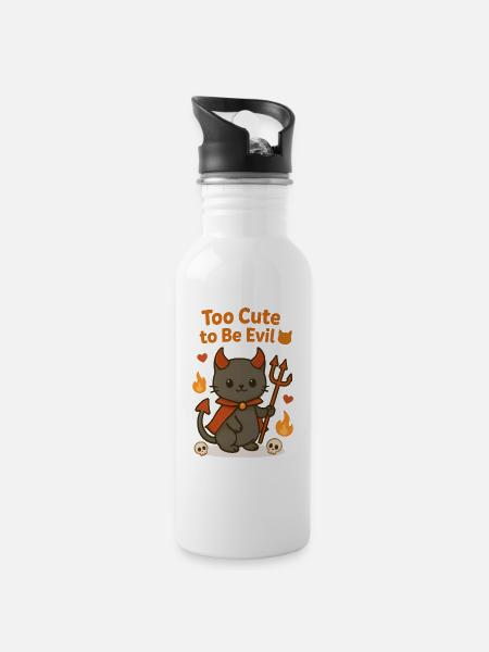 To Cute to be Evil - 20 oz Water Bottle - white