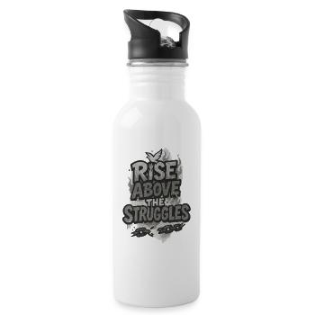 Inspirational Dove and Chain Chain Design - 20 oz Water Bottle - white - Right