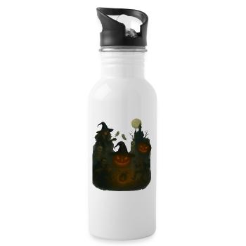 Moonlit Pumpkin Parade - 20 oz Water Bottle - white - Right