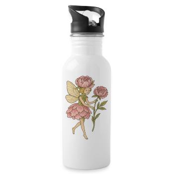Peony Faerie in Bloom Dress - 20 oz Water Bottle - white - Right