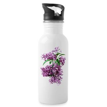 Elegant Lilacs - 20 oz Water Bottle - white - Right