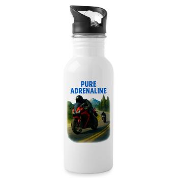 Pure Adrenaline Motorcycles - 20 oz Water Bottle - white - Right