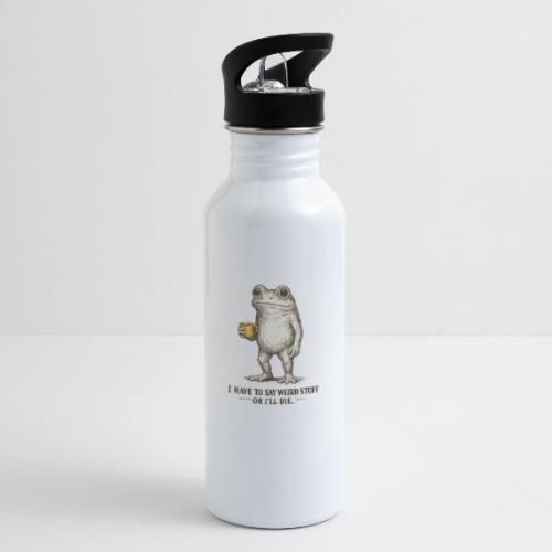 Weird Stuff Frog Coffee Humor - 20 oz Water Bottle