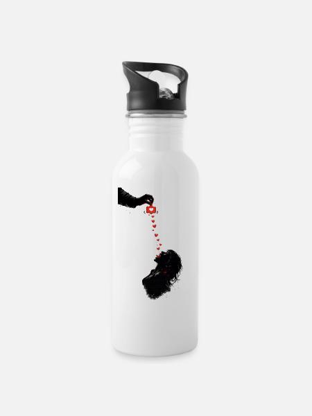 Love Addiction - 20 oz Water Bottle - white