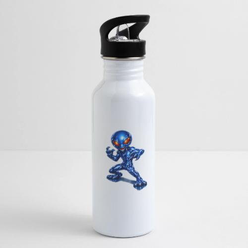 Angry Blue Alien - 20 oz Water Bottle