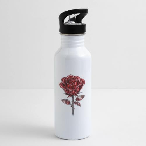 Silver Rose - 20 oz Water Bottle