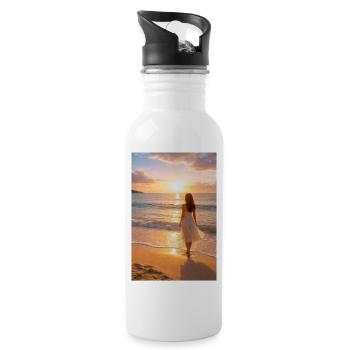 Golden Serenity - 20 oz Water Bottle - white - Right