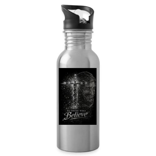Rare Portrait of Jesus Smiling shows Love for All. - 20 oz Water Bottle