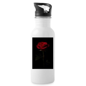 Crimson Rose Noir - 20 oz Water Bottle - white - Right