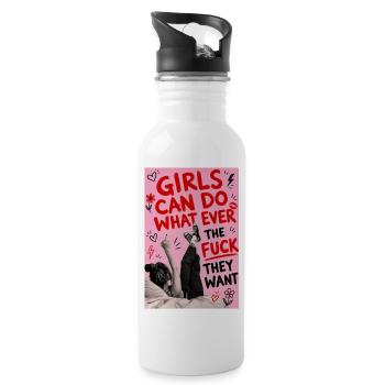 girls - 20 oz Water Bottle - white - Right