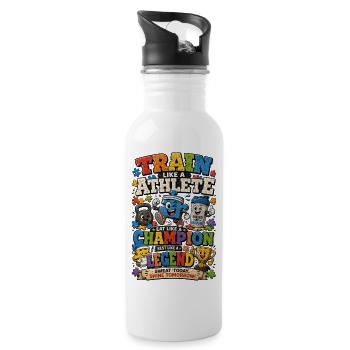 Train Like a Champion - 20 oz Water Bottle - white - Right