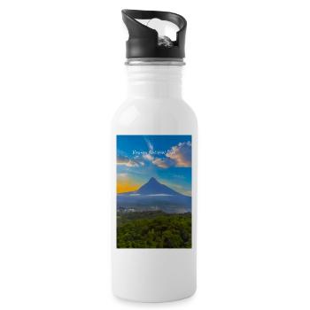 Virunga Sky Over Volcano - 20 oz Water Bottle - white - Right