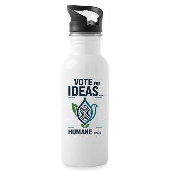 Votez pour des idées humaines - Bouteille d'eau - blanc - Droite
