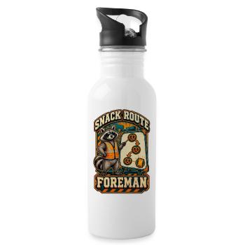 Snack Route Foreman - 20 oz Water Bottle - white - Right