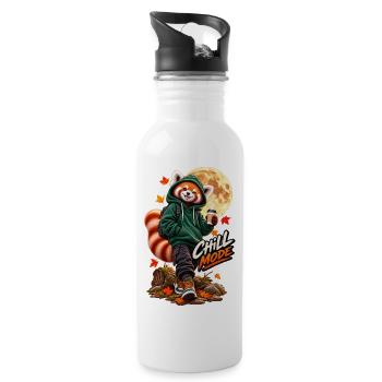 Cute Red Panda Chill Mode - 20 oz Water Bottle - white - Right