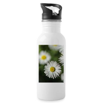 Daisies Bloom - 20 oz Water Bottle - white - Right