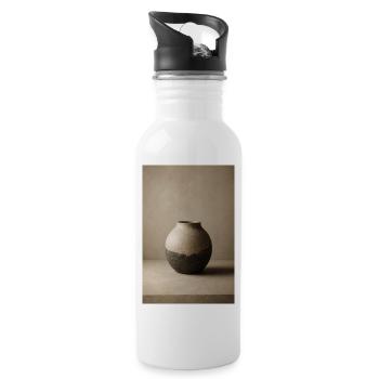 TwoTone Ceramic Vase Minimalism - 20 oz Water Bottle - white - Right