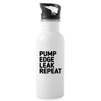 Pump Edge Leak Repeat - 20 oz Water Bottle - white - Right