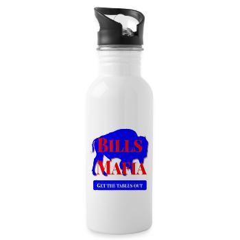 Funny Bills-Ma-fi-a T Shirt - 20 oz Water Bottle - white - Right