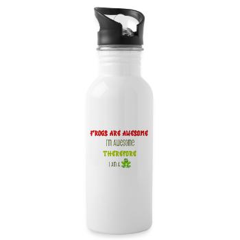 Frogs Are Awesome I'm Awesome - 20 oz Water Bottle - white - Right