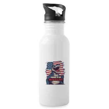 4th of July American Alligator - 20 oz Water Bottle - white - Right