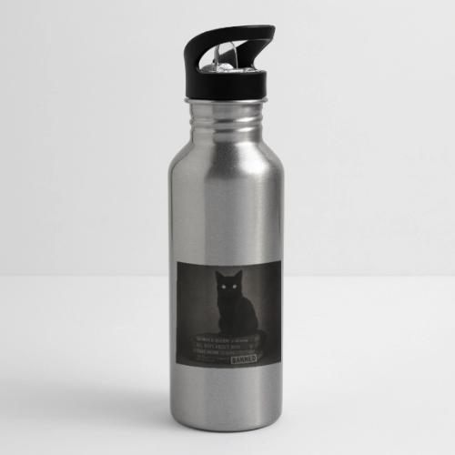 Cat on Banned Books - 20 oz Water Bottle