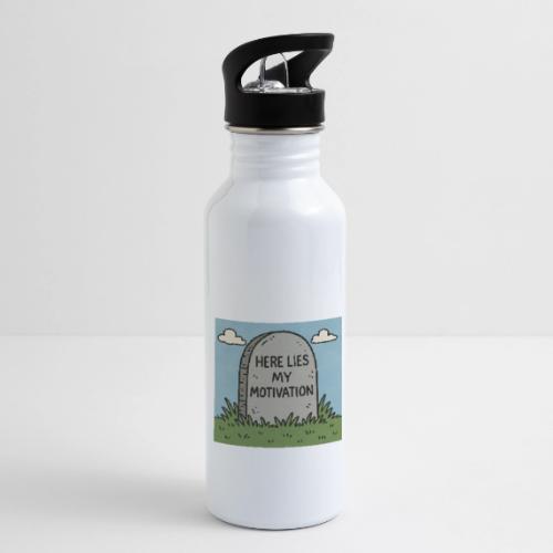 Motivations Cartoon Tombstone - 20 oz Water Bottle