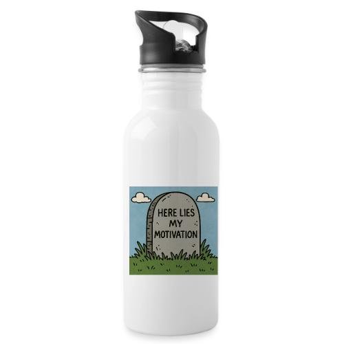 Motivations Cartoon Tombstone - 20 oz Water Bottle