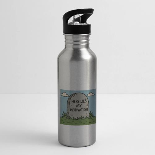 Motivations Cartoon Tombstone - 20 oz Water Bottle
