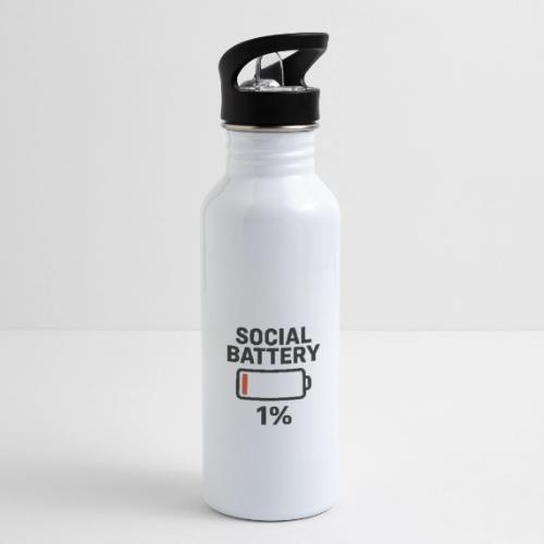 Social battery 1 percent - 20 oz Water Bottle