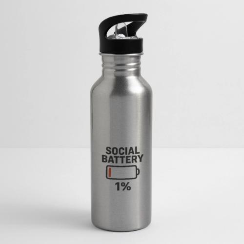 Social battery 1 percent - 20 oz Water Bottle