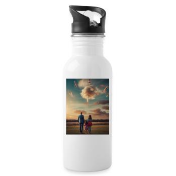 Infinity mind - 20 oz Water Bottle - white - Right
