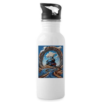 Infinity mind - 20 oz Water Bottle - white - Right