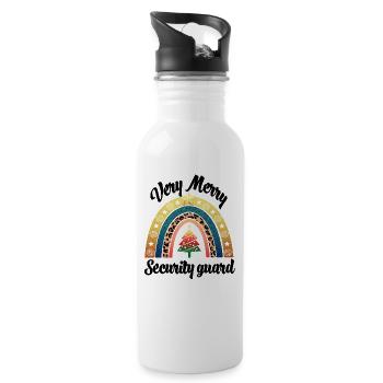 Very Merry Security Guard - 20 oz Water Bottle - white - Right