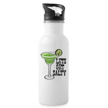 Lets Get Salty - 20 oz Water Bottle - white - Right