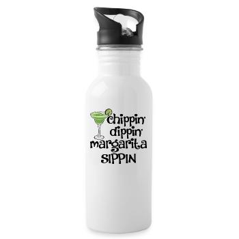 Chippin Dippin Margarita Sippin - 20 oz Water Bottle - white - Right
