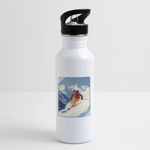 Mountain Skiing Vibes - 20 oz Water Bottle