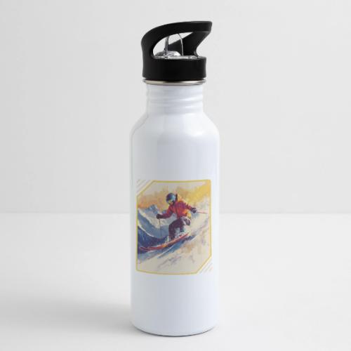 Skiing Through Snow Dreams - 20 oz Water Bottle