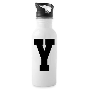 Monogram Superstar Initial letter Y - 20 oz Water Bottle - white - Right