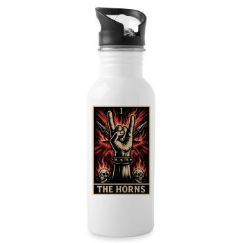 The Horns (Card I) - 20 oz Water Bottle - white - Right