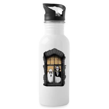 Ghost and Vampire at the Window - 20 oz Water Bottle - white - Right