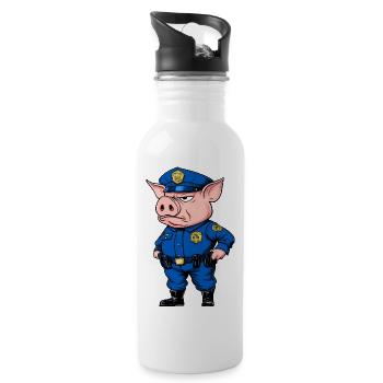 Police pigs - 20 oz Water Bottle - white - Right