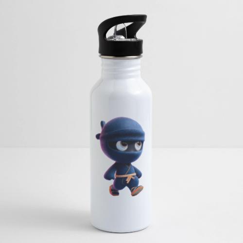 Playful Cartoon Baby Ninja Walking Happily - 20 oz Water Bottle