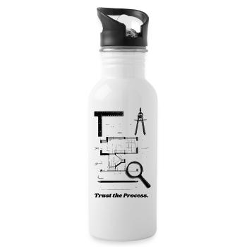 Trust the Process T-Shirt | Minimalist Architectur - 20 oz Water Bottle - white - Right